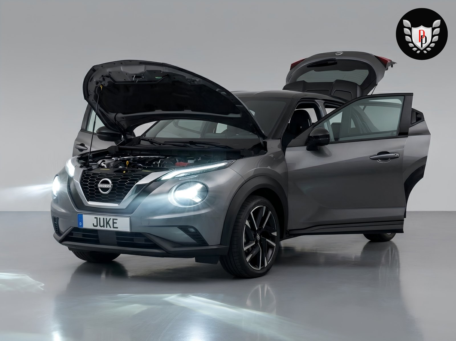Nissan Juke 114 1.0 N-Design con sportelli aperti