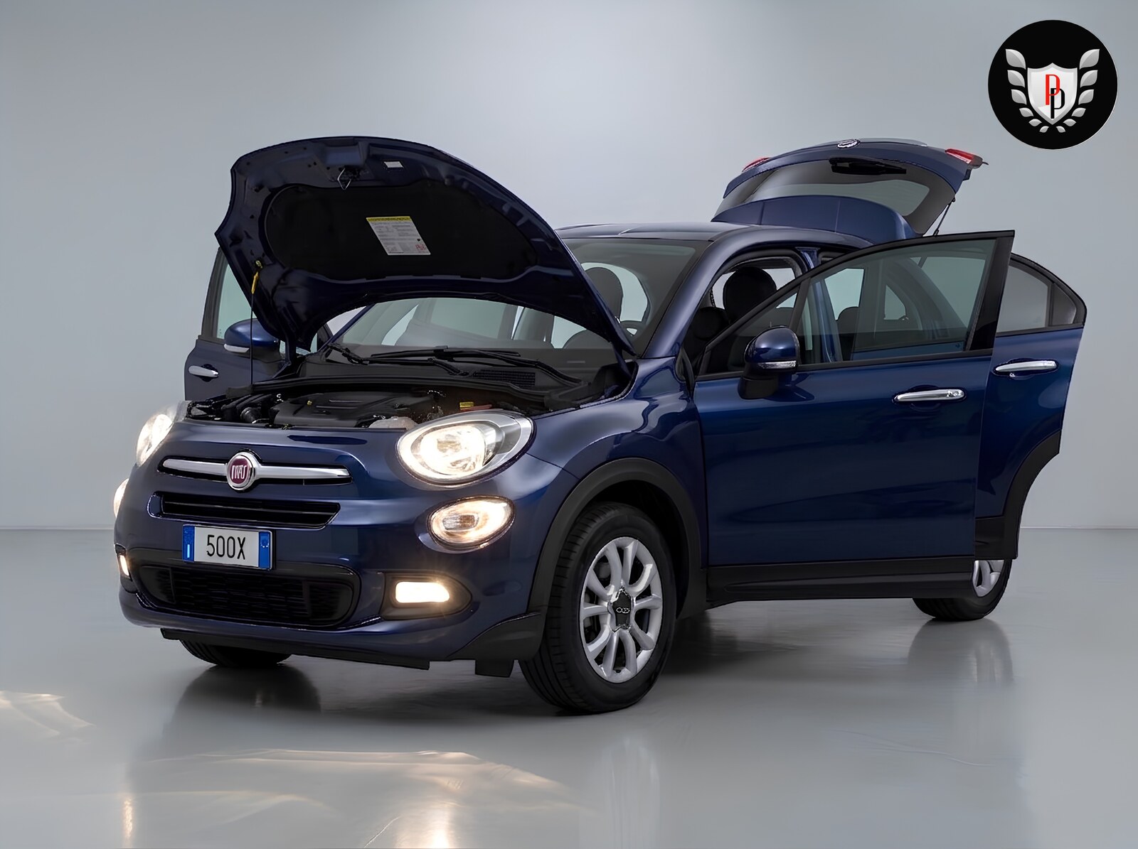 Fiat 500X con sportelli aperti