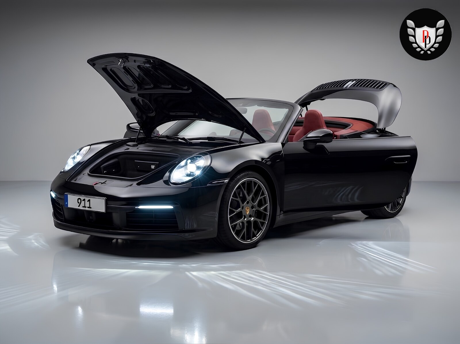 Porsche 911 992.1 4S Cabrio con sportelli aperti